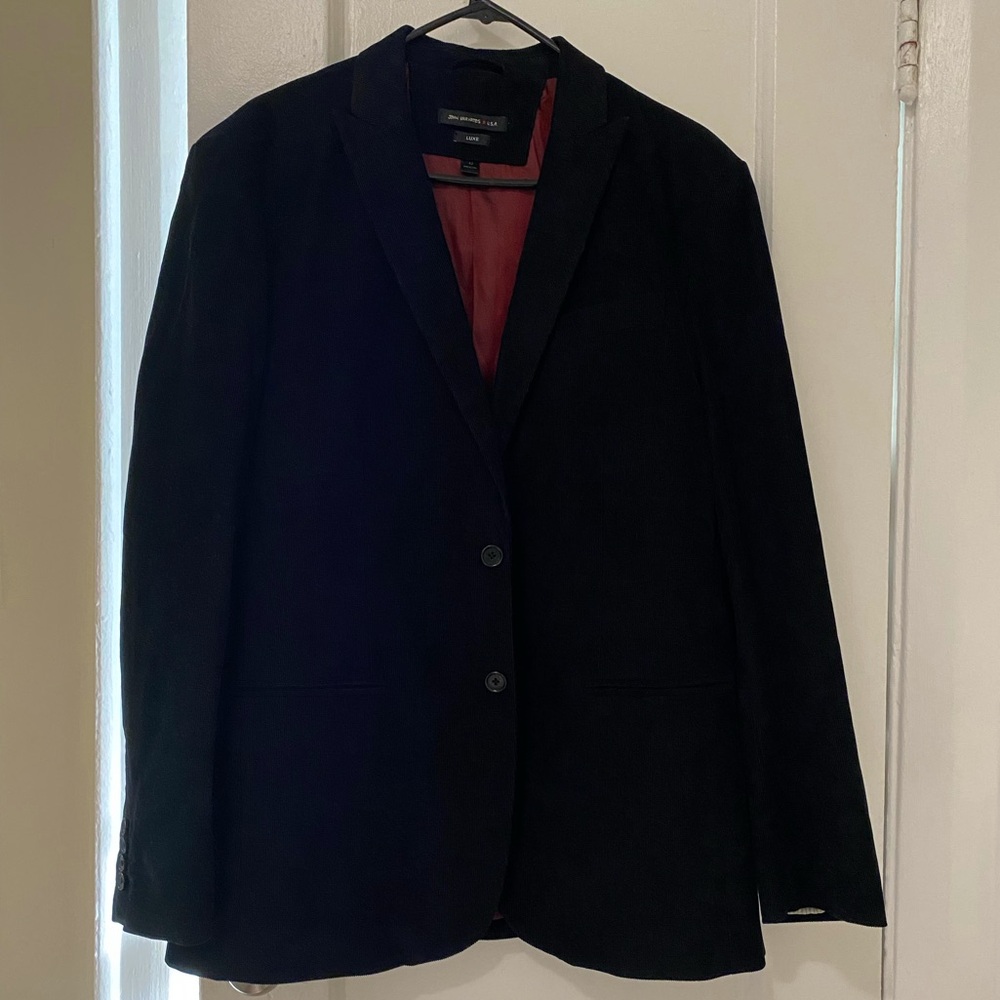 John Varvatos USA Black Cord Sports Jacket